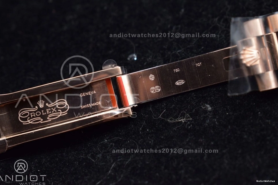 DayDate Markers FashionForward Steel Bracelet RG Roman V 904L on Tungsten GMF President 40 Weighted Dial 709 A2836 Green 1026